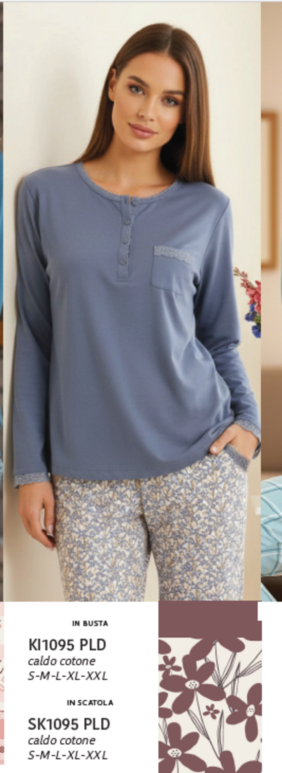 - KI 1095 PLD PIGIAMA DONNA INTERLOCK